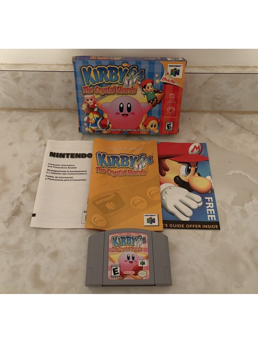 Kirby 64: The Crystal Shards (Nintendo 64, 2000) Box Manual Complete CIB N64